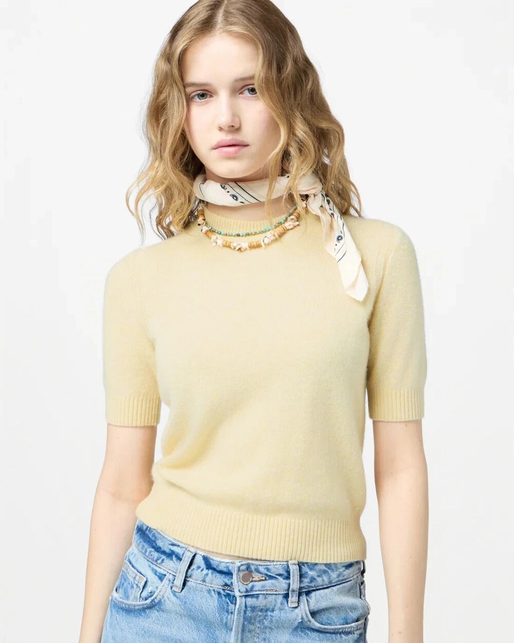 Guest in Residence Women's Sweater Tee Butter Size Xs 3778